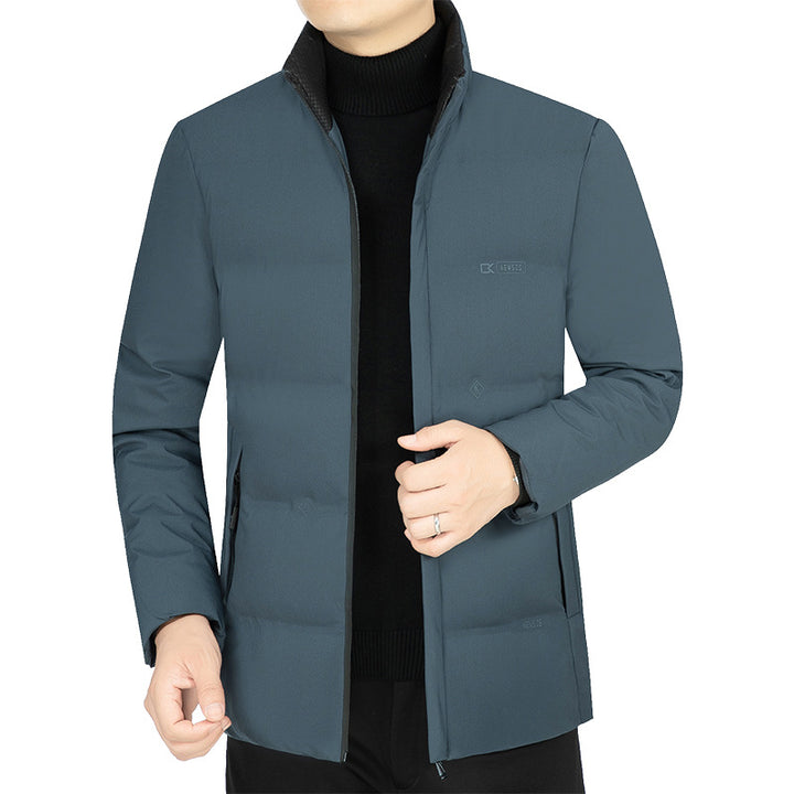 Herren Leicht wattierte Stehkragen-Funktionsjacke mit schlanker Silhouette Drune