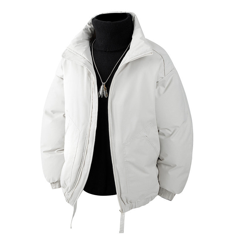 Herren Oversized Thermo‑Steppjacke mit hohem Kragen, Reißverschluss und Tunnelzug Drune