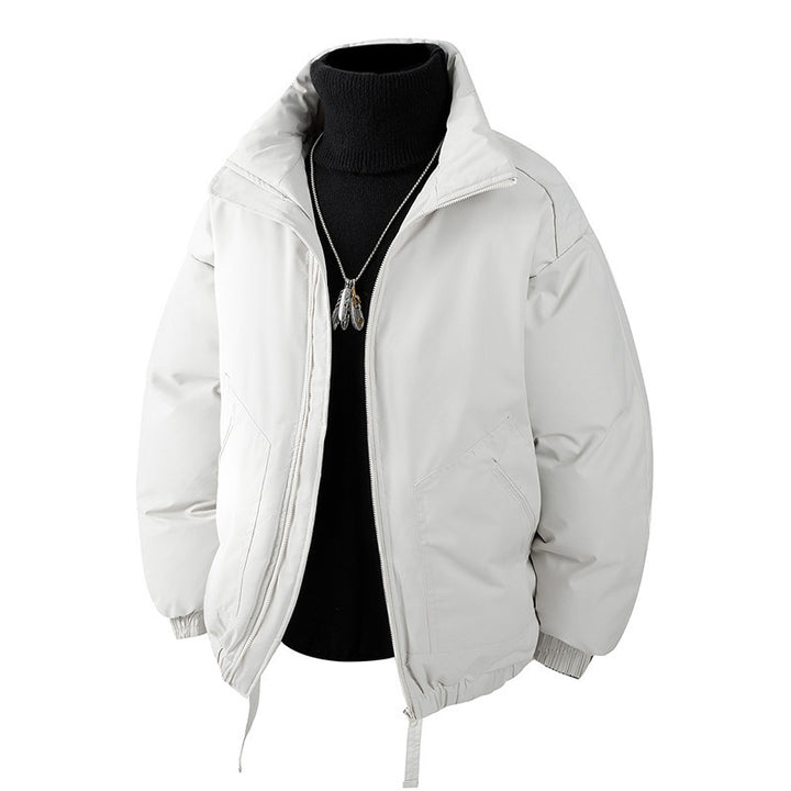 Herren Oversized Thermo‑Steppjacke mit hohem Kragen, Reißverschluss und Tunnelzug Drune