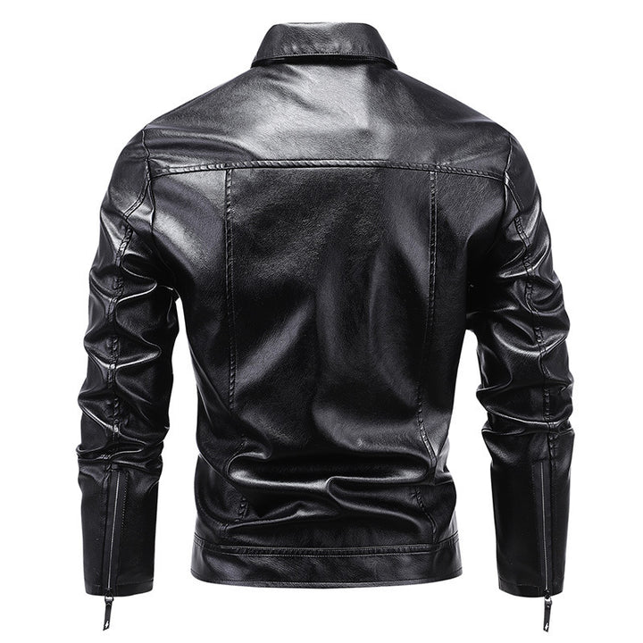 Herren Kunstleder Pilotenblouson mit Brustpatten und ergonomischer Nahtführung Drune