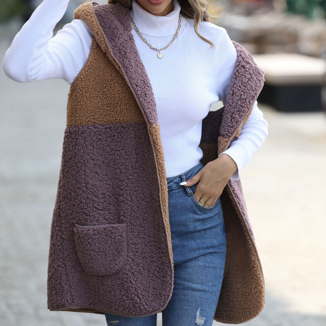 Damen Wende-Weste aus kuscheligem Fleece mit großen Taschen Drune