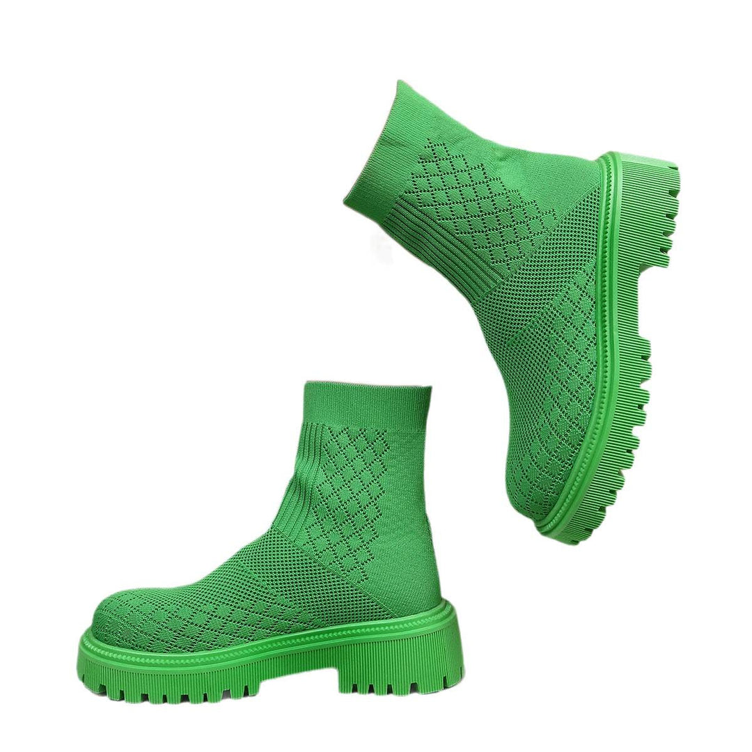 Damen Sportliche High-Top Stiefeletten Drune