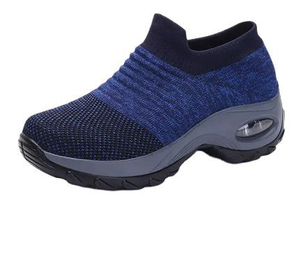 Damen Slip-On Strick-Sneaker mit sockenähnlichem Schaft und Luftkissen-Plateausohle Drune