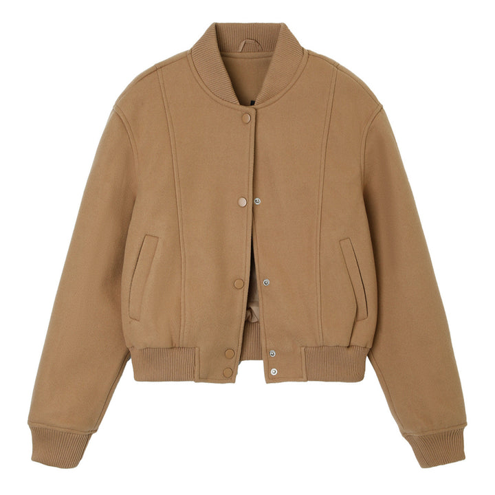 Damen Modische Kurzjacke mit Druckknöpfen Drune