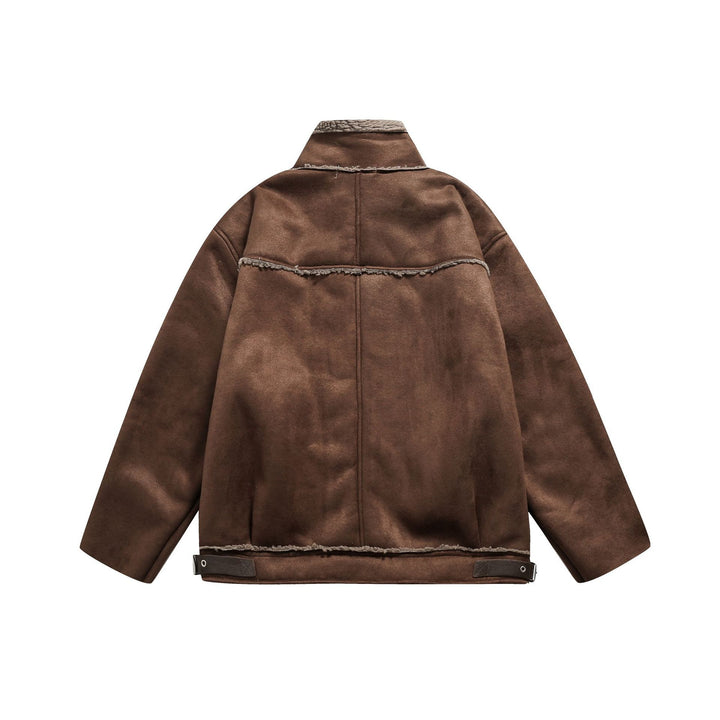 Herren Flieger‑Lederblouson mit Lammfellkragen und verstellbarem Saum Drune