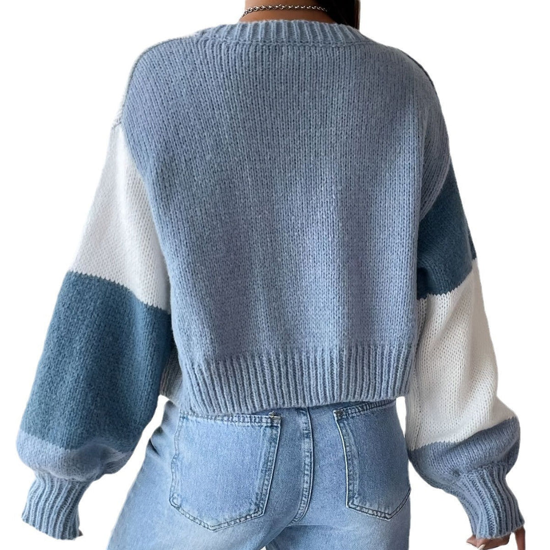Damen Grobstrick-Cardigan mit ballonförmigen Ärmeln und modischem Design Drune