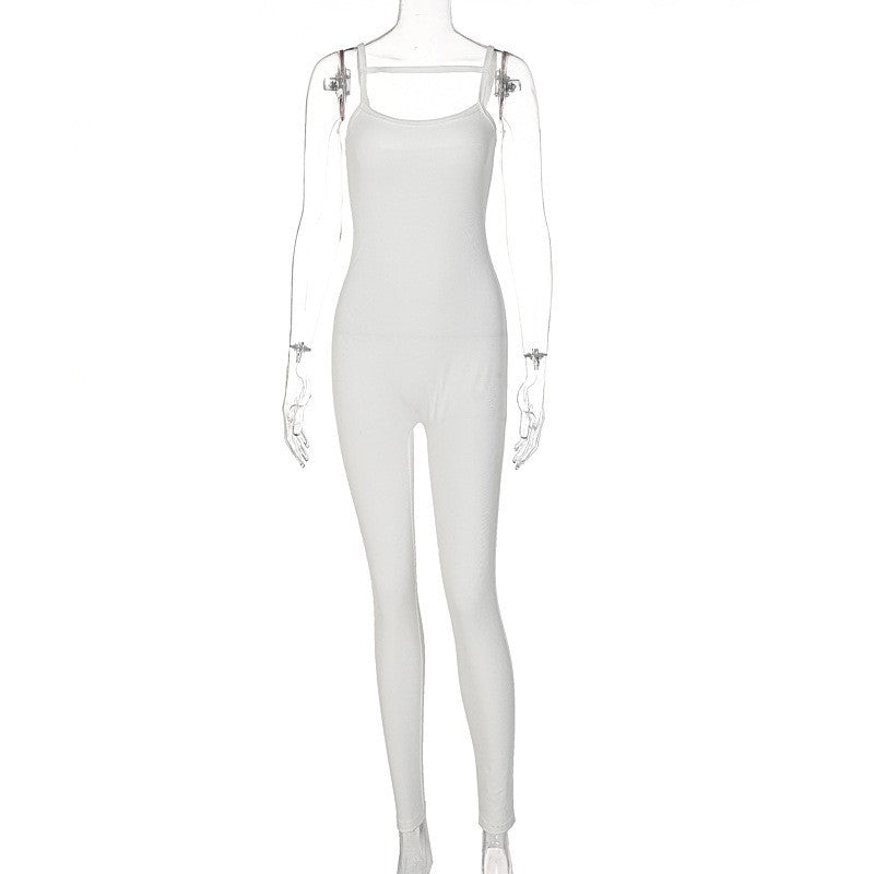 Damen Langärmeliger Jumpsuit mit schmalem Schnitt Drune