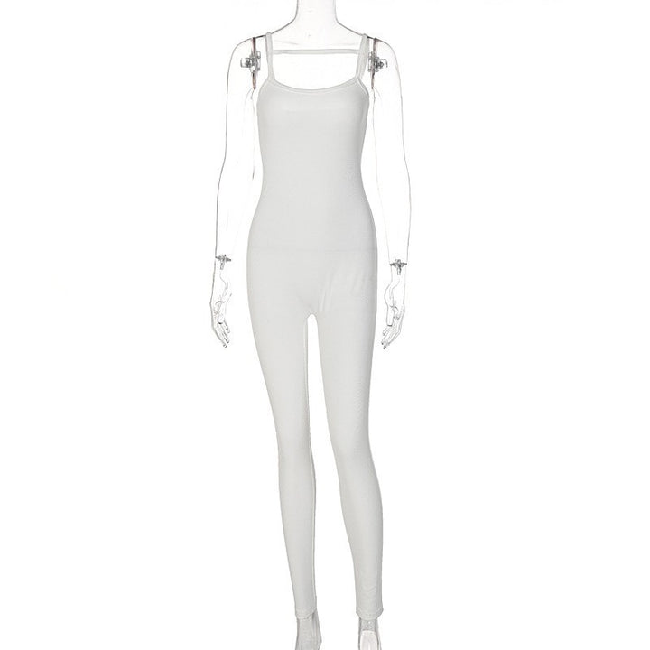 Damen Langärmeliger Jumpsuit mit schmalem Schnitt Drune