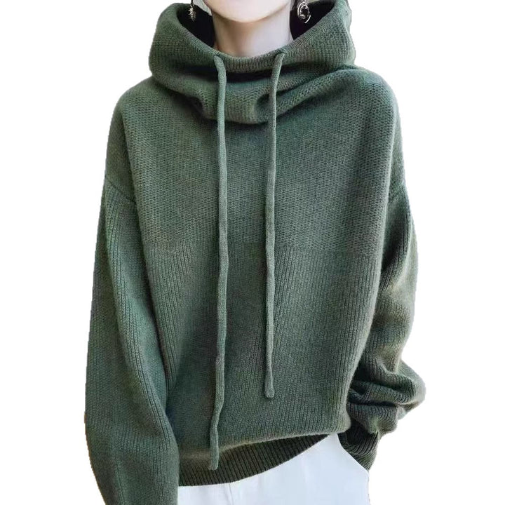 Damen Cozy Hoher Hals Pullover Sweater Drune