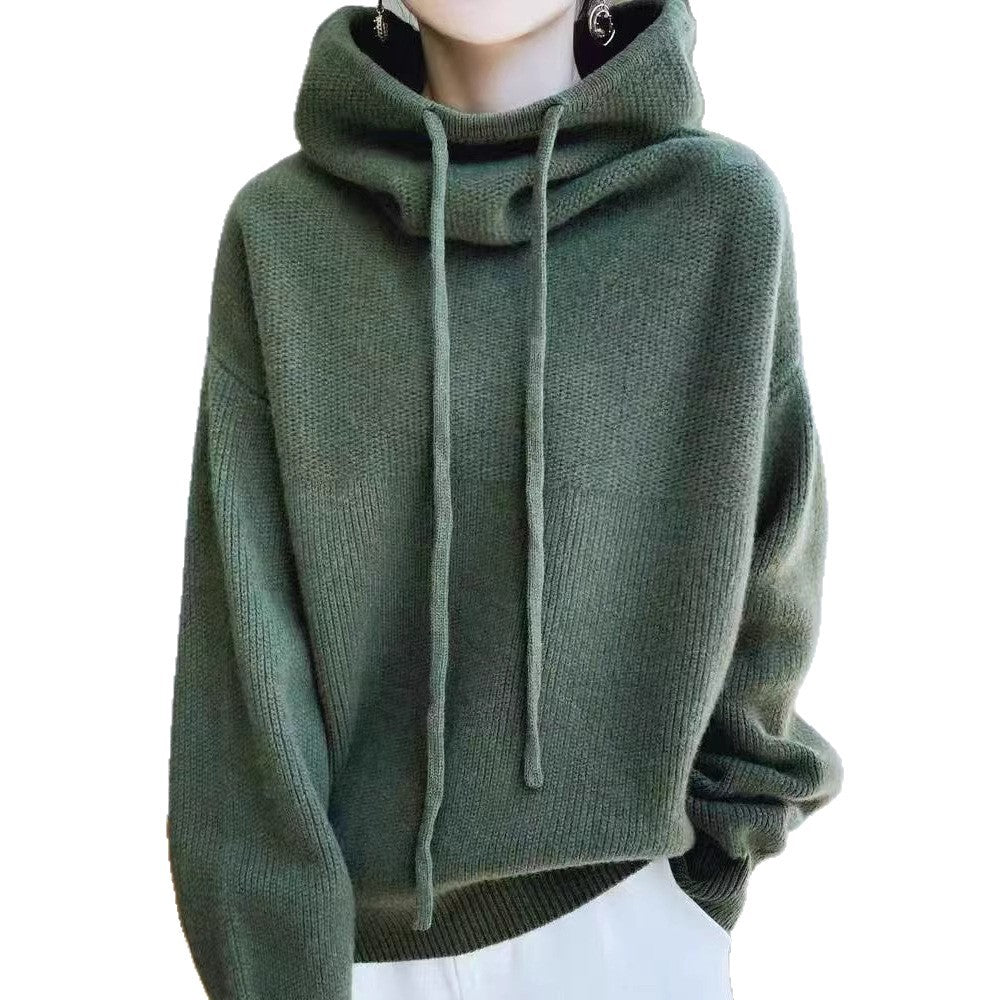 Damen Oversized-Pullover mit hohem Kragen und lässigem Schnitt Drune