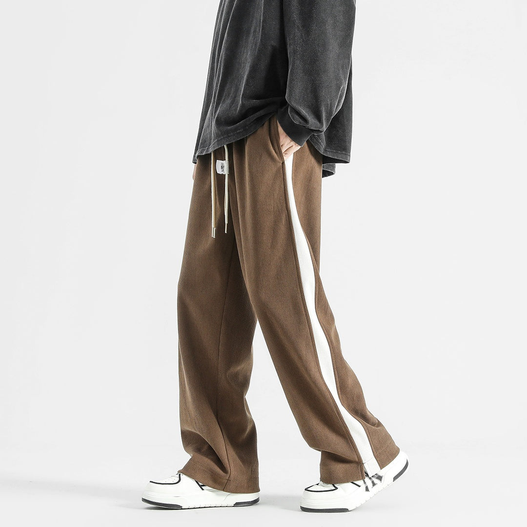Damen Elegante und lässige Cordhose mit seitlichen Streifen Drune