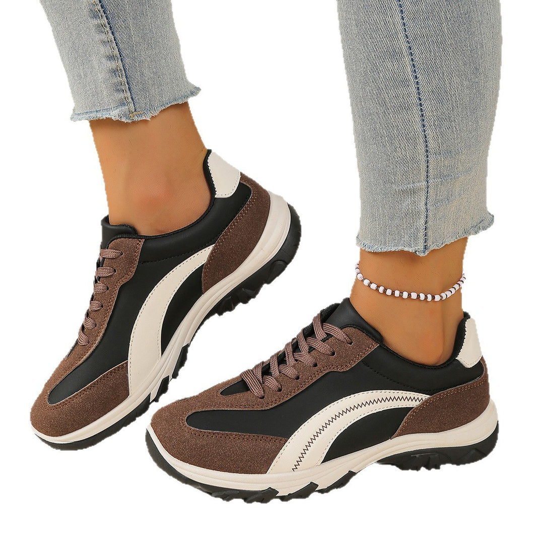 Damen sportliche Keil-Sneaker mit Velours-Overlays, profiliertem Trailsohle und gepolstertem Memory-Fußbett Drune