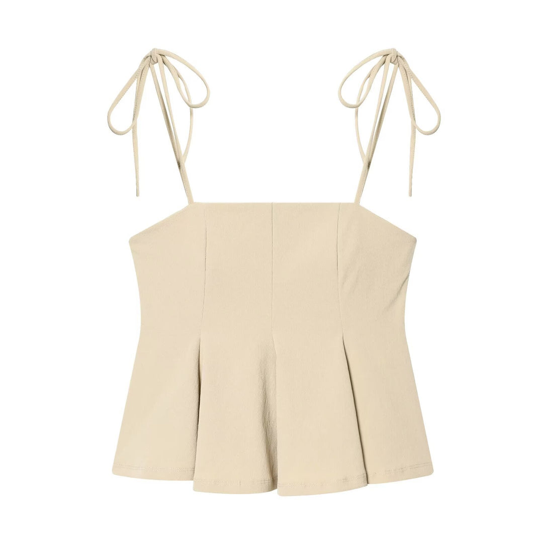 Damen Palazzo-Hose mit Volant-Taille und Tunnelzug Drune
