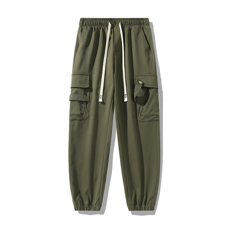Herren Cargo‑Jogginghose mit Multifach‑Taschen, Kordelzug und elastischem Beinabschluss Drune