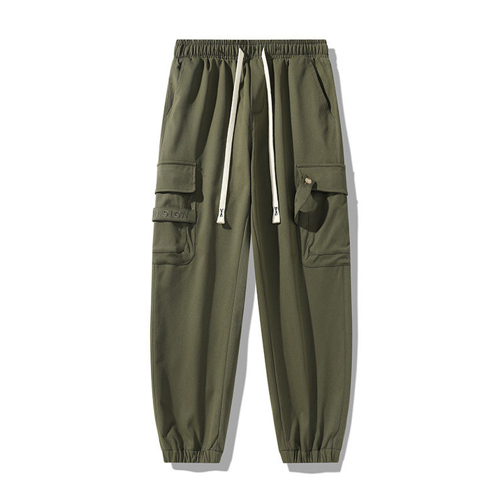 Herren Cargo‑Jogginghose mit Multifach‑Taschen, Kordelzug und elastischem Beinabschluss Drune