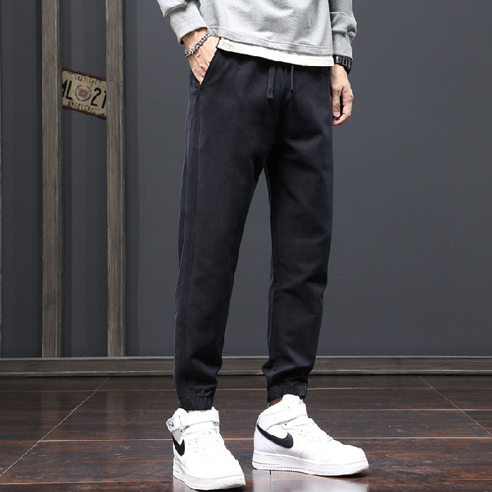 Herren Relaxed-Fit Joggerhose mit elastischem Bund, Kordelzug und Bündchen Drune