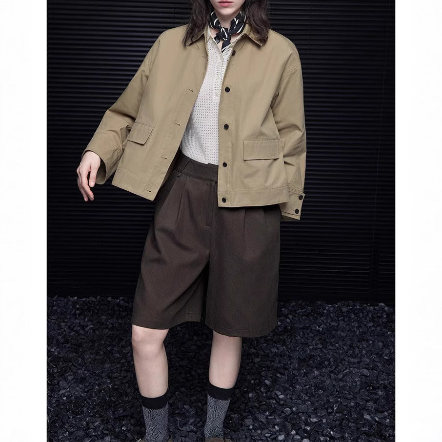 Damen Modische Übergangsjacke mit bequemen Schnitt Drune