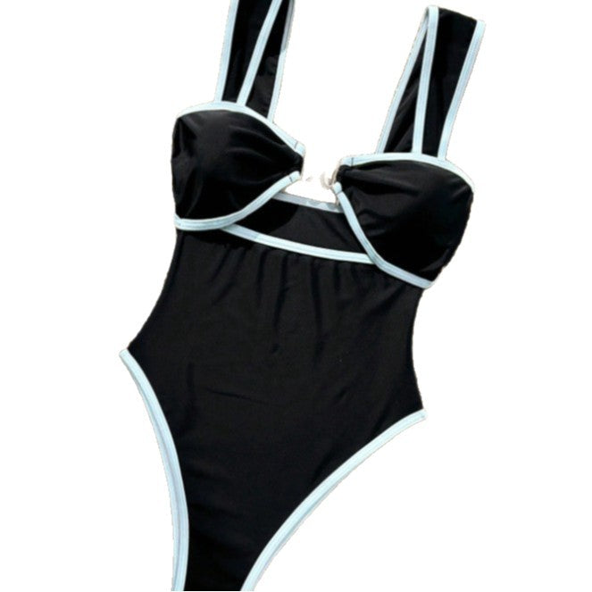 Damen Eleganter Einteiler Badeanzug mit kunstvollen Cut-Out-Details Drune