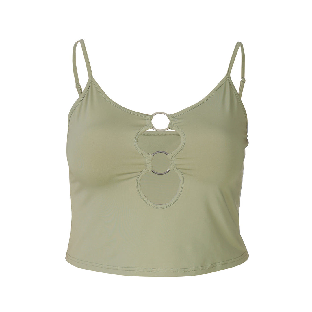Damen Crop-Top mit einzigartigem Ring-Ausschnitt Drune