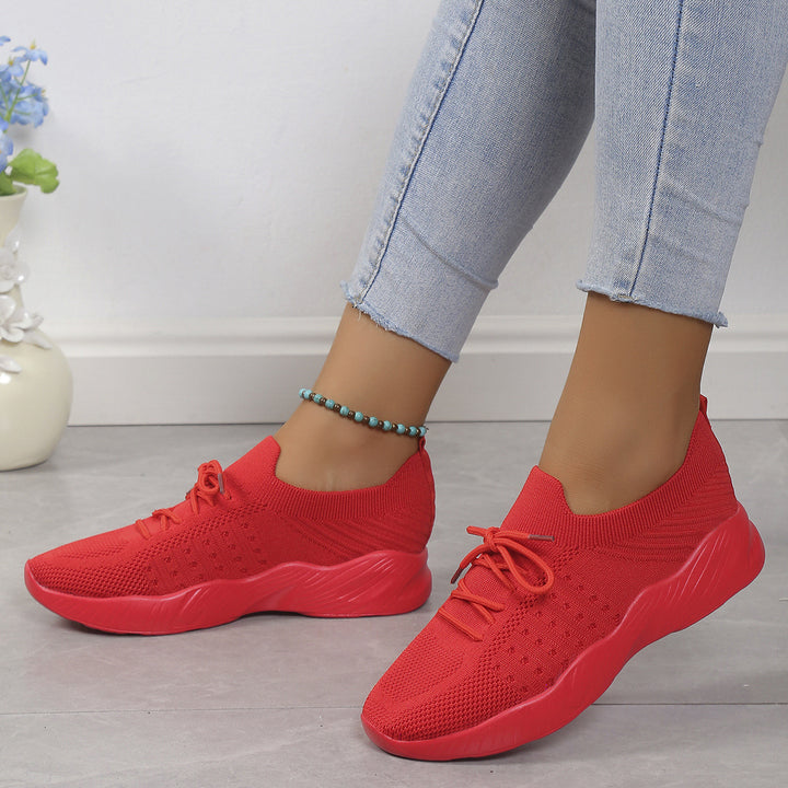Damen atmungsaktive Slip-On Sportschuhe mit flexiblem Obermaterial Drune