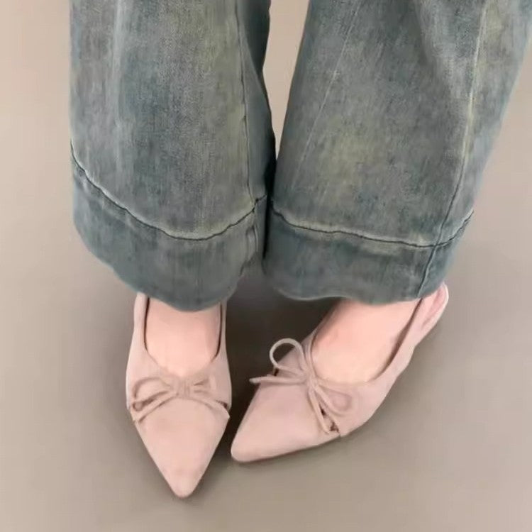 Damen Sling-Ballerinas mit dekorativem Schleifendetail und komfortablem Fußbett Drune