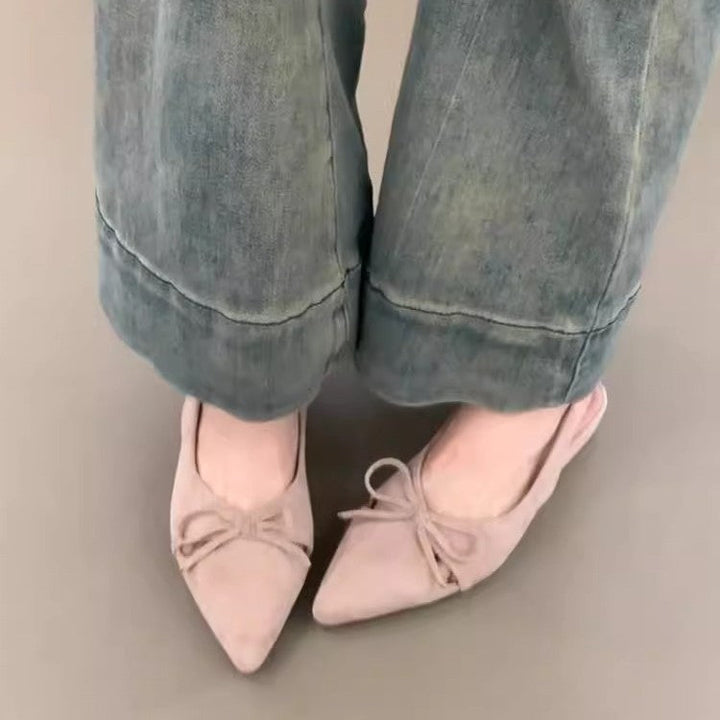 Damen Sling-Ballerinas mit dekorativem Schleifendetail und komfortablem Fußbett Drune