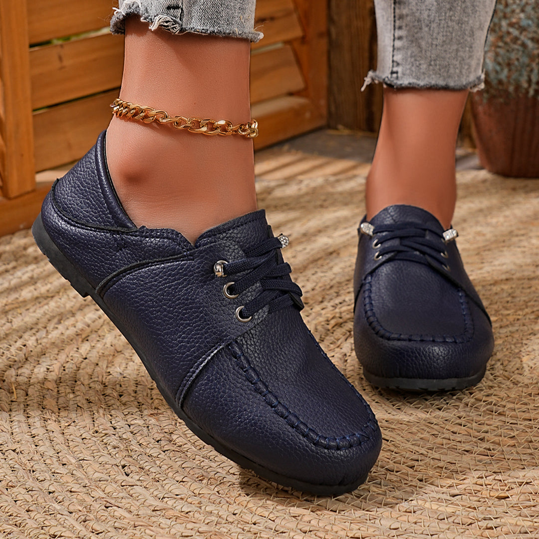 Herren nan klassische Mokassin-Slipper mit elastischer Schnürung und anatomischem Komfortfußbett Drune