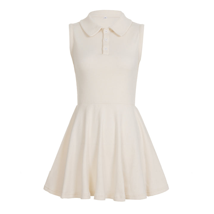 Damen Polo-Kleid mit elegantem Kragen und fließendem Rock Drune