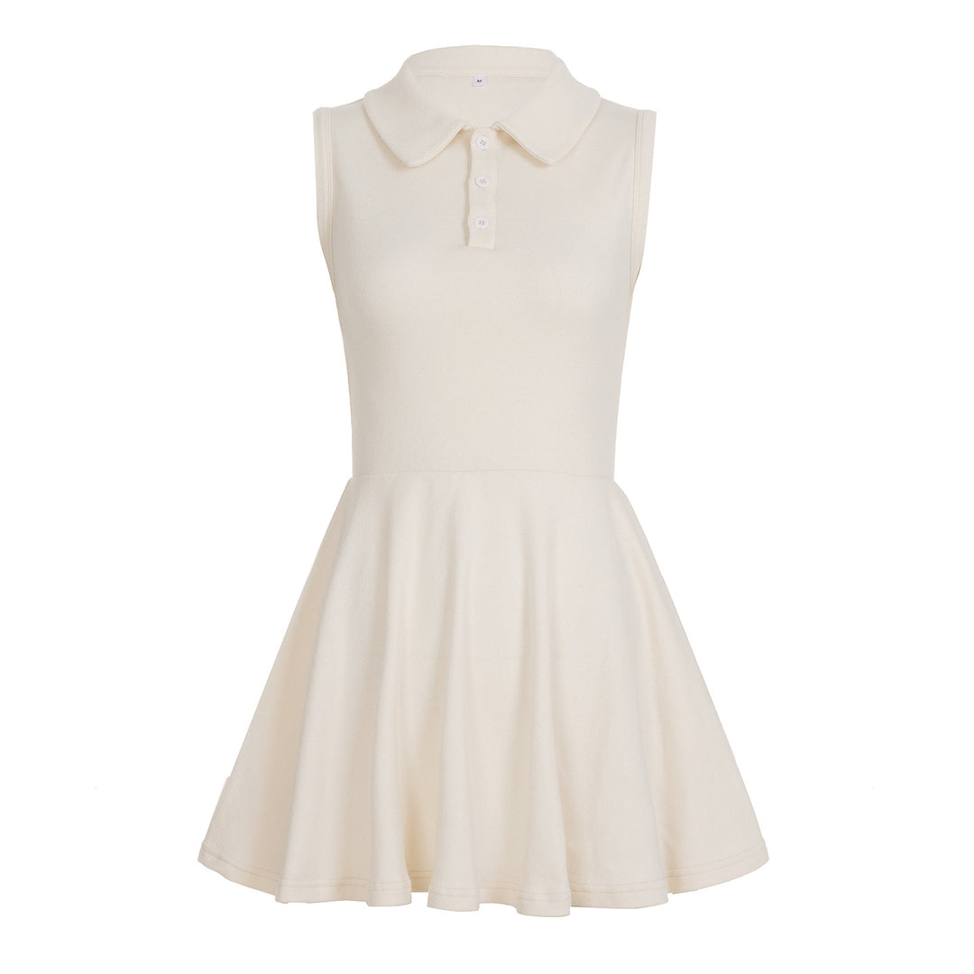 Damen Polo-Kleid mit asymmetrischem Rock und Kragen Drune