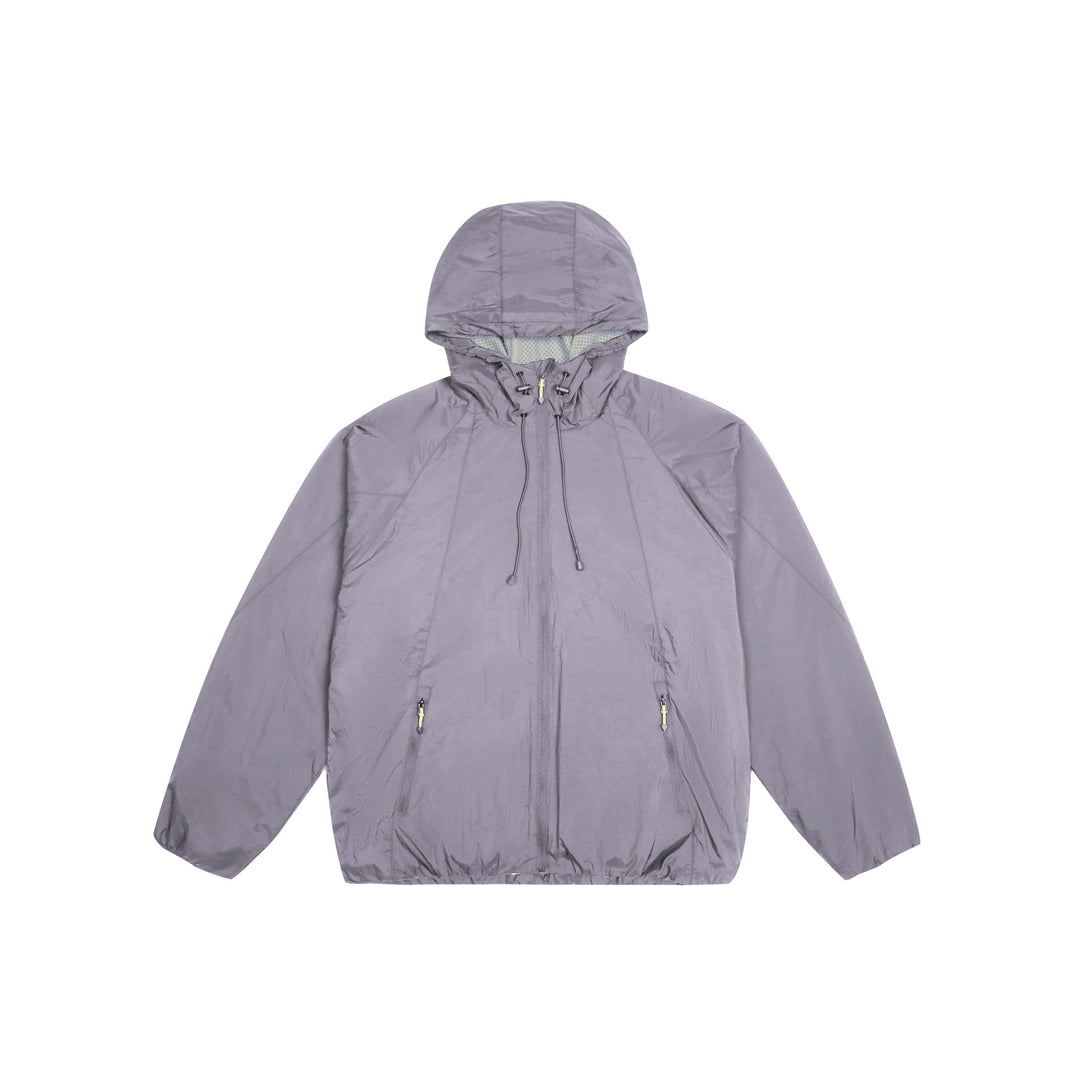 Unisex Leichter Windbreaker mit verstellbarer Kapuze, packbarer Nylonjacke Drune