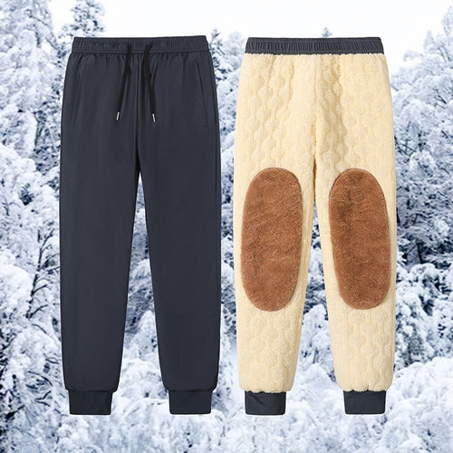 Herren Gefütterte Thermo-Softshell-Joggpant mit Teddyfutter & Kordelbund Drune