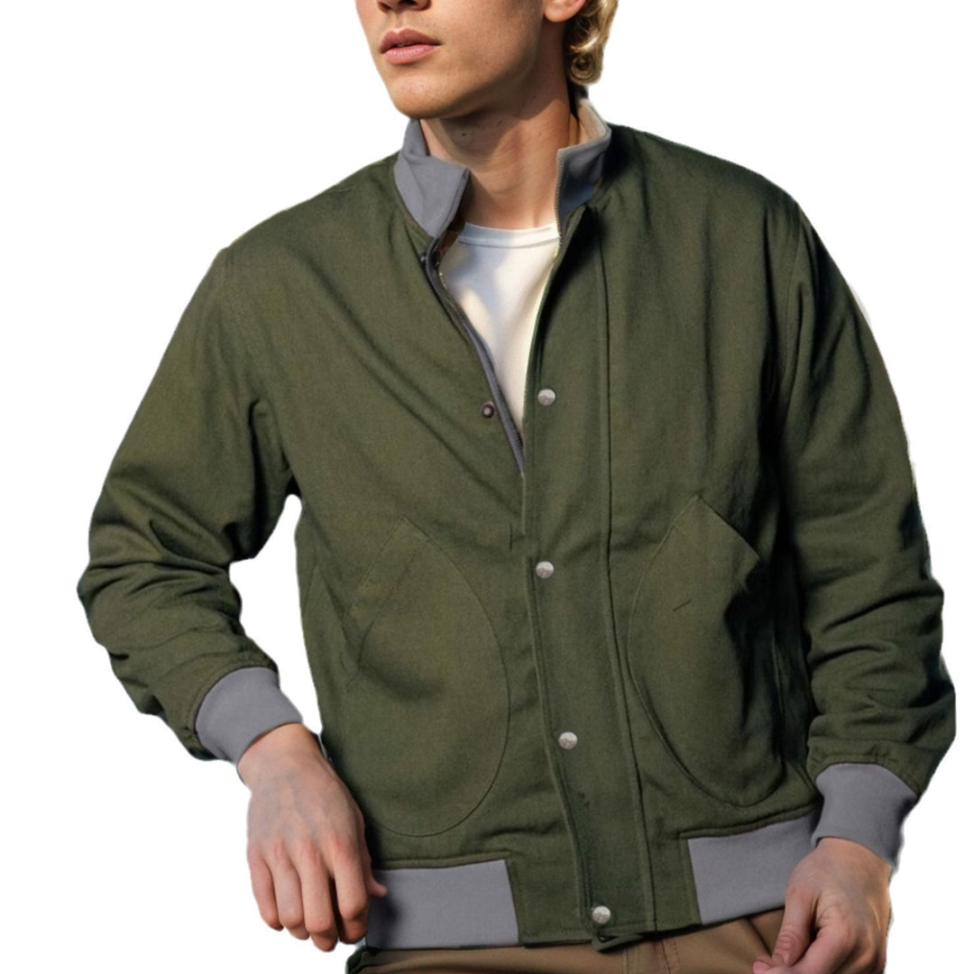 Herren lässige Freizeitjacke mit funktionalen Taschen und modernem Kragen Drune