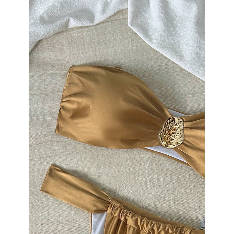 Damen Bandeau-Bikini mit schickem Schmuckdetail Drune