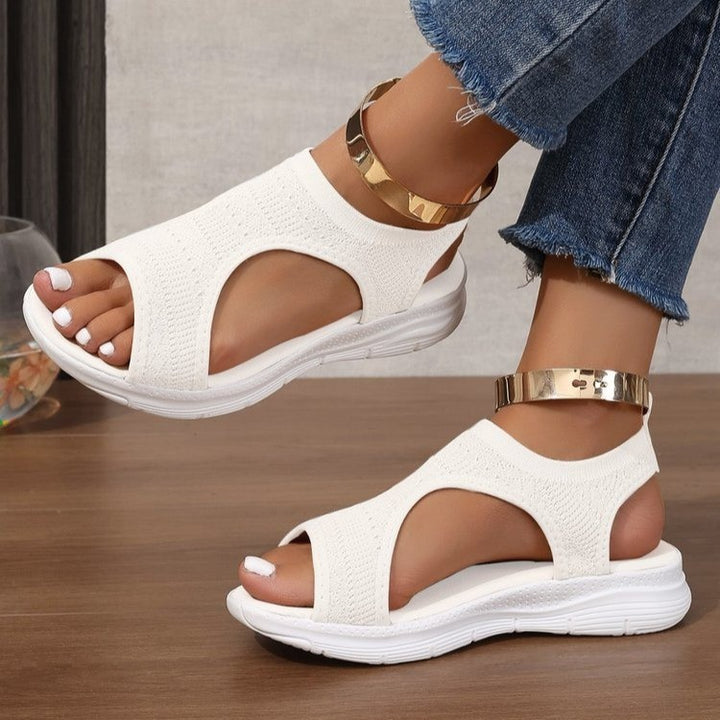 Damen Sportliche Strick-Sandalen mit atmungsaktivem Obermaterial und dämpfender Laufsohle Drune