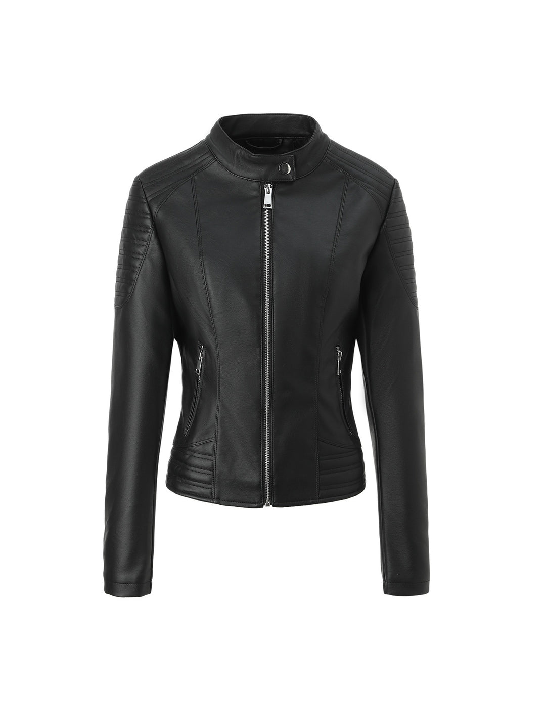 Damen Modische Kunstlederjacke Drune