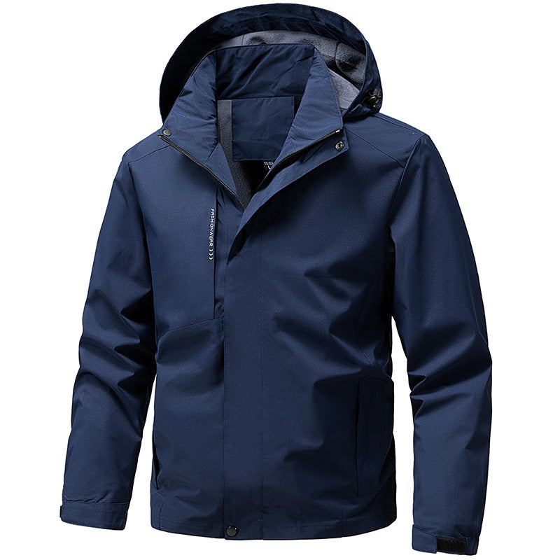 Herren Funktionsjacke mit abnehmbarer Kapuze Drune