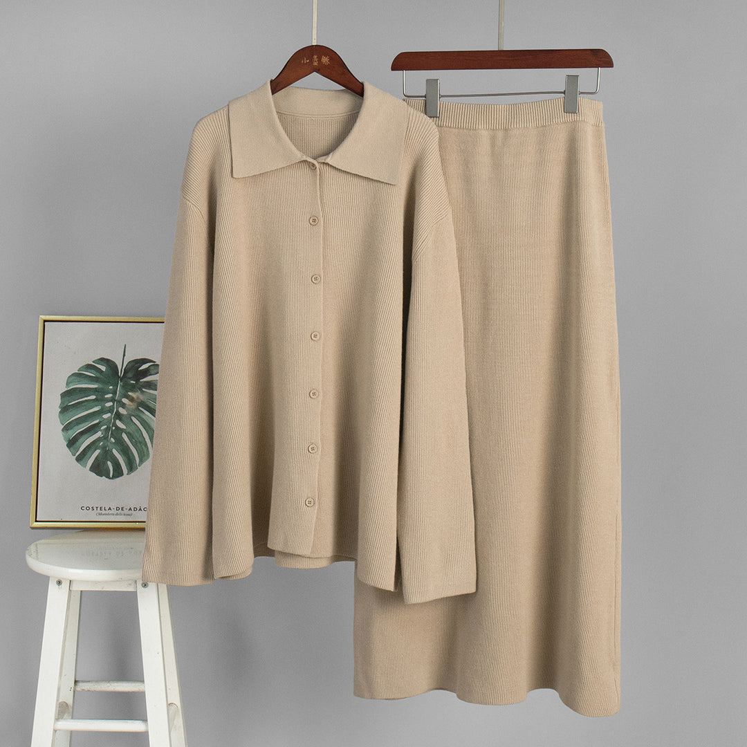 Damen Langstrickmantel Drune