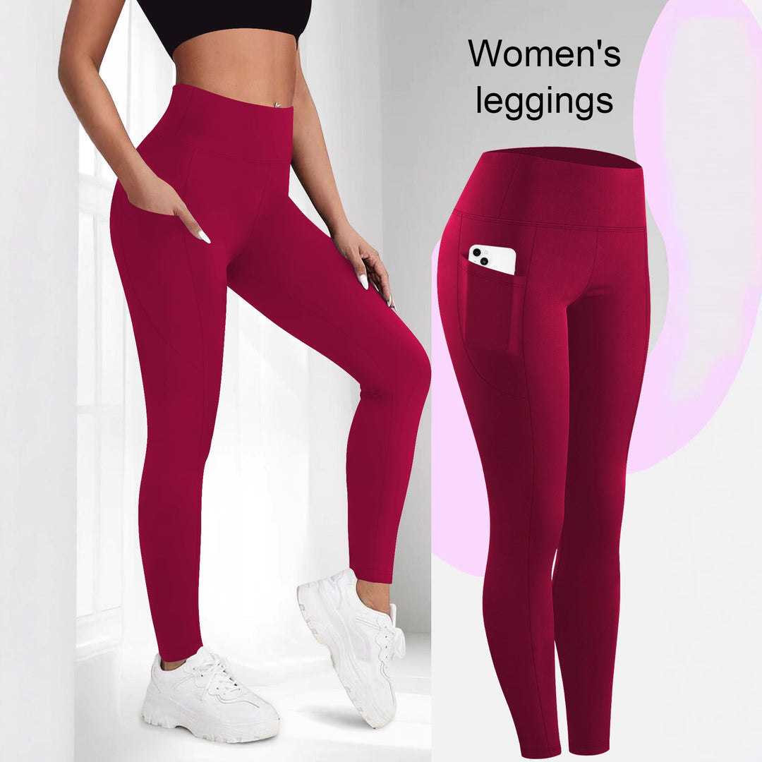 Damen Formende High-Waist Leggings mit Seitentasche und stützendem Stretch Drune