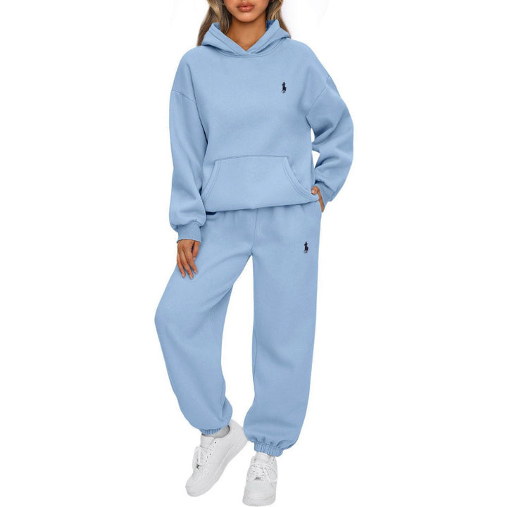 Damen Lässiger Kapuzenpullover und Jogginghose Set Drune