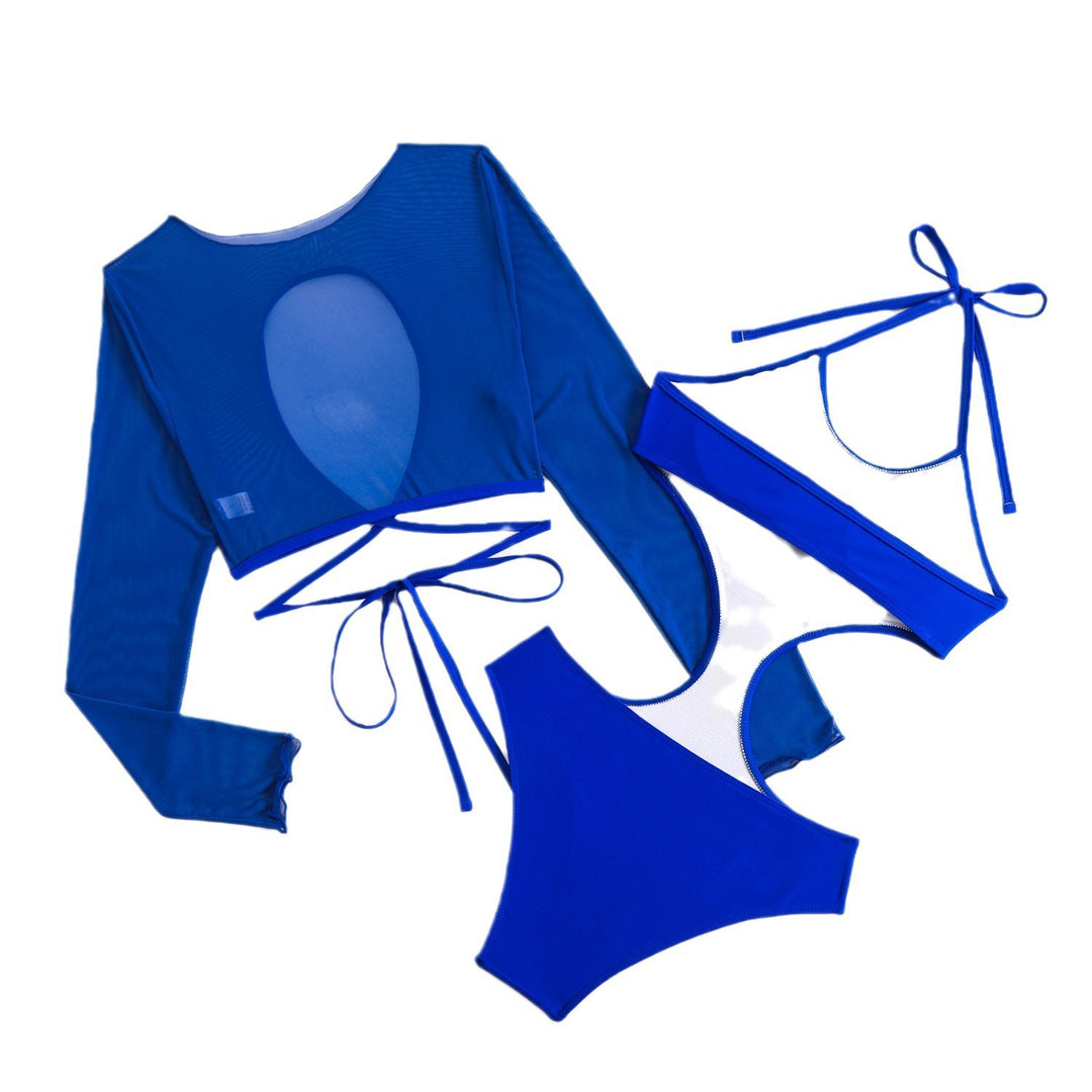 Damen Sportliches Tankini-Set mit transparentem Oberteil und modischem Schnitt Drune