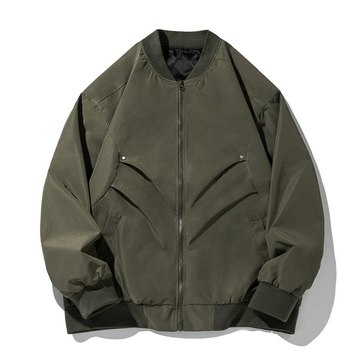 Unisex Oversize-Bomberjacke im Utility-Look mit Stehkragen und verdeckten Pattentaschen Drune