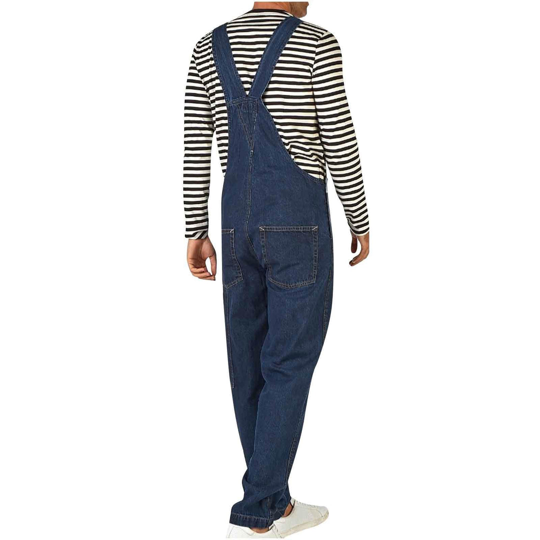 Herren Latzhose im modernen Denim-Look mit verstellbaren Trägern und praktischen Taschen Drune