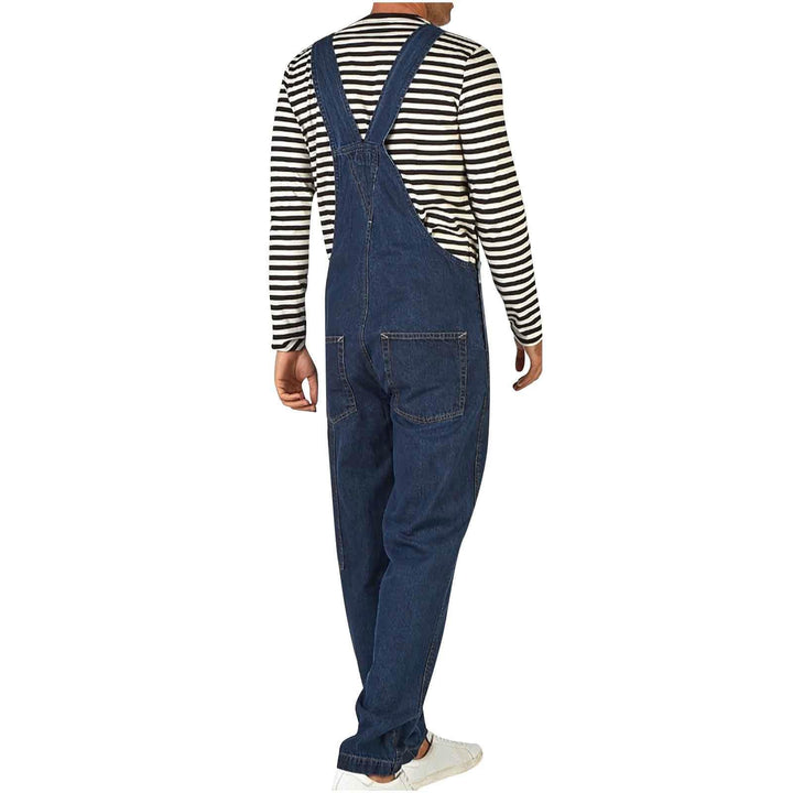 Herren Latzhose im modernen Denim-Look mit verstellbaren Trägern und praktischen Taschen Drune