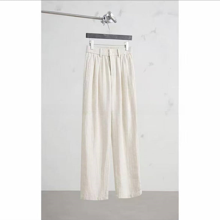 Damen Weitgeschnittene Leinenhose Drune