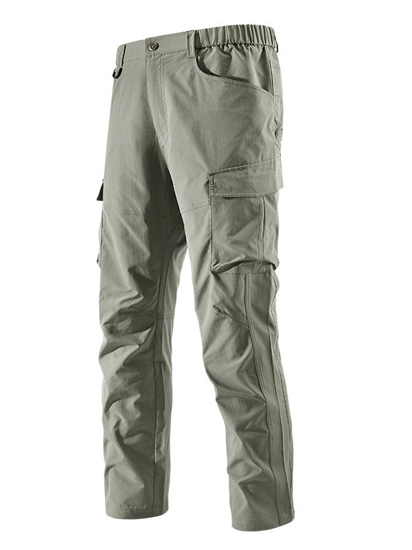 Herren Robust-konstruktive Cargo-Trekkinghose mit elastischem Bund und Mehrfach-Taschen Drune