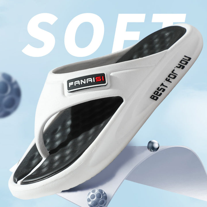 Herren Bequeme und rutschfeste Badesandalen mit ergonomischem Fußbett Drune