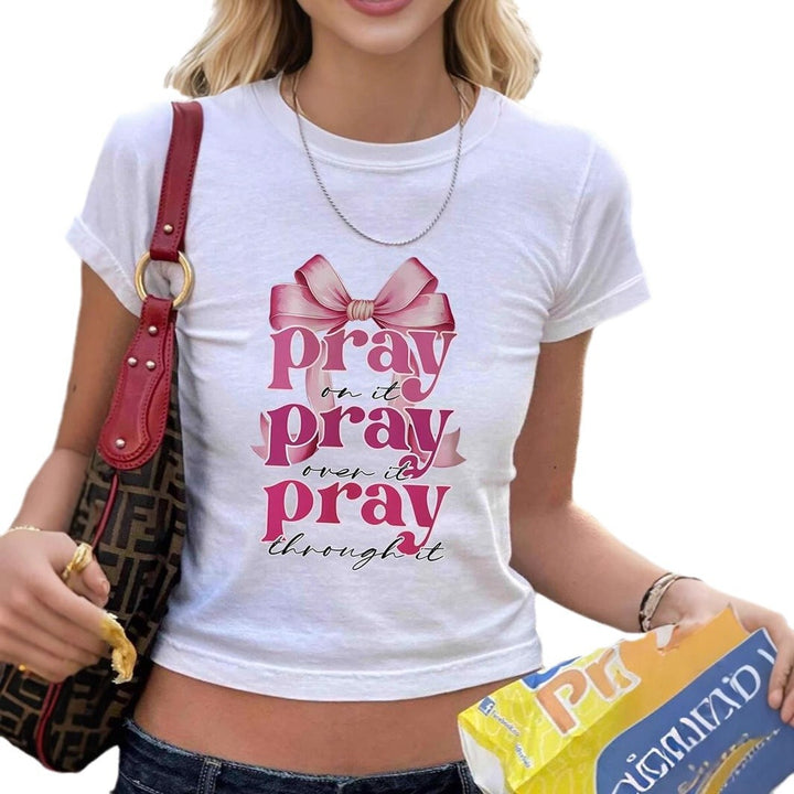 Damen ärmelloses T-Shirt mit inspirierendem Spruch und verspieltem Schleifenmotiv Drune