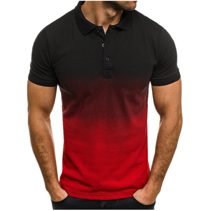 Herren Poloshirt mit elegantem Farbverlauf und modernem Design Drune