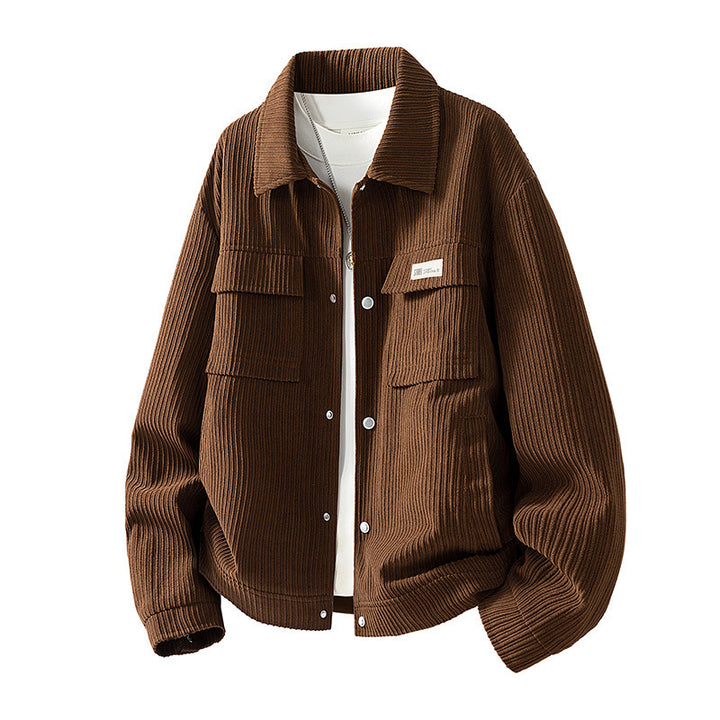 Herren Elegante Utility-Jacke aus Cord Drune