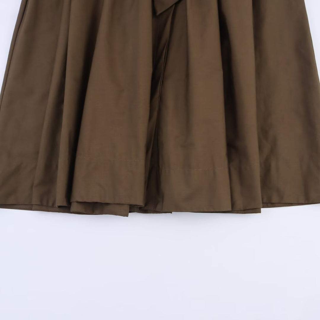 Damen Hemdblusenkleid mit Taillengürtel und A-Linien-Skirt Drune